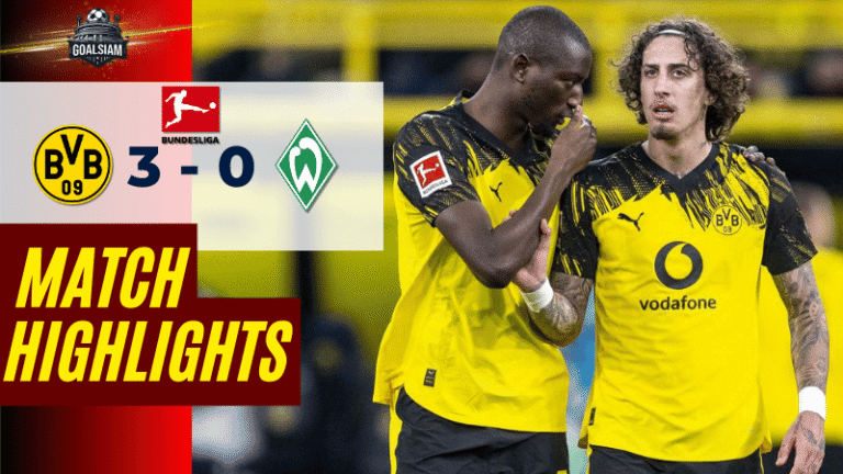 ไฮไลท์บอลวันนี้ บุนเดสลีกา 2025/26 โบรุสเซีย ดอร์ทมุนด์ พบกับ แวร์เดอร์ เบรเมน 13/1/69