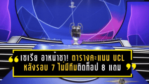 เซเรีย อาหน้าชา! ตารางคะแนน UCL หลังรอบ 7 ไม่มีทีมติดท็อป 8 แถม “นาโปลี” หลุดท็อป 24 เสี่ยงตกรอบสุดๆ