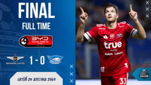 ผลบอลสด : ทรู แบงค็อก บดชลบุรี 1-0 เกาะกลุ่มท็อปโฟร์ไทยลีกแบบหืดจับ