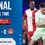 ผลบอลสด : พลังกาญจน์ เปิดบ้านตบกิเลน 3-0 BYD SEALION 6 ลีกหนึ่ง ศึกหนีตกชั้นเดือดจัด