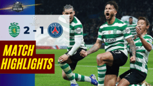 ไฮไลท์บอลวันนี้ ยูฟ่า แชมเปี้ยนส์ ลีก 2025/26 สปอร์ติ้ง ลิสบอน พบกับ เปแอสเช 20/1/69