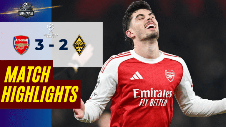 ไฮไลท์บอลวันนี้ ยูฟ่า แชมเปี้ยนส์ ลีก 2025/26 อาร์เซนอล พบกับ ไครัต 28/1/69