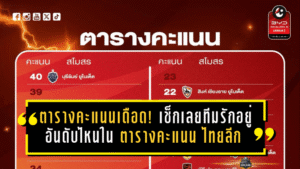 ตารางคะแนนเดือด! เช็กเลยทีมรักคุณอยู่อันดับไหนใน ตารางคะแนน ไทยลีก ฤดูกาล 2025/26