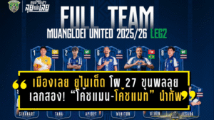 เมืองเลย ยูไนเต็ด เปิดโผ 27 ขุนพลลุยเลกสอง! “โค้ชแมน-โค้ชแมท” สวมบท Coach & Player นำทัพนักรบเซไลบู๊ T3 โซนอีสาน