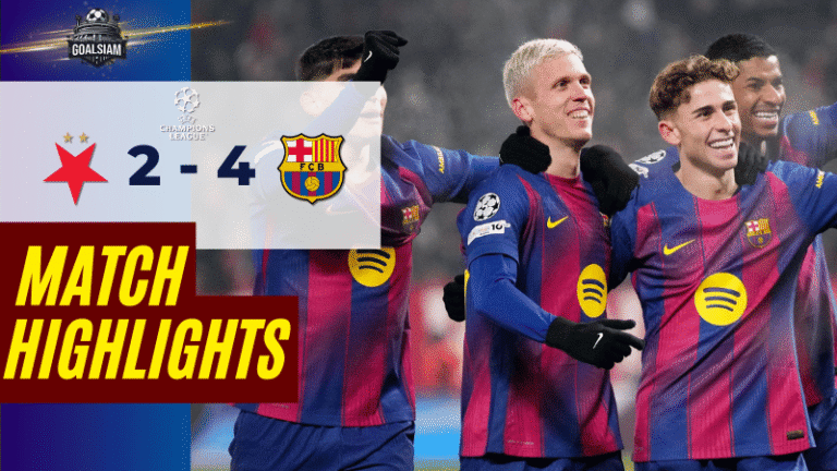 ไฮไลท์บอลวันนี้ ยูฟ่า แชมเปี้ยนส์ ลีก 2025/26 สลาเวีย ปราก พบกับ บาร์เซโลน่า 21/1/69