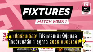 เปิดซีซันเดือดทันที! โปรแกรมเชียร์ฟุตบอลไทยวีเมนส์ลีก 1 ฤดูกาล 2026 แมตช์เดย์ 1 เตะพร้อมกัน 31 ม.ค.-1 ก.พ. 2569 ยิงสดครบทุกคู่
