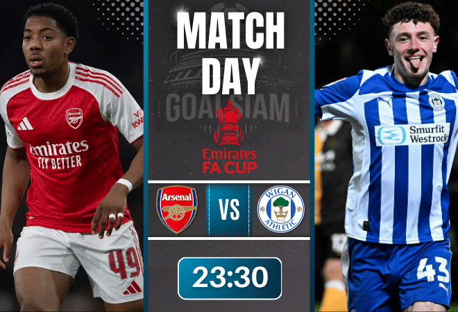 ดูบอลออนไลน์ เอฟเอ คัพ อังกฤษ ถ่ายทอดสด อาร์เซนอล พบกับ วีแกน 15/2/69