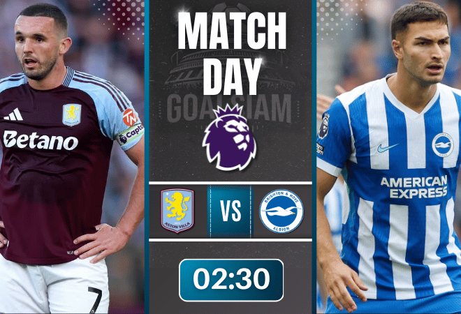 ดูบอลออนไลน์ พรีเมียร์ลีก อังกฤษ ถ่ายทอดสด แอสตัน วิลล่า พบกับ ไบรท์ตัน 11/2/69