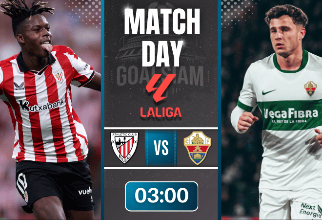 ดูบอลออนไลน์ ลาลีกา สเปน ถ่ายทอดสด แอธเลติก บิลเบา พบกับ เอลเช่ 20/2/69