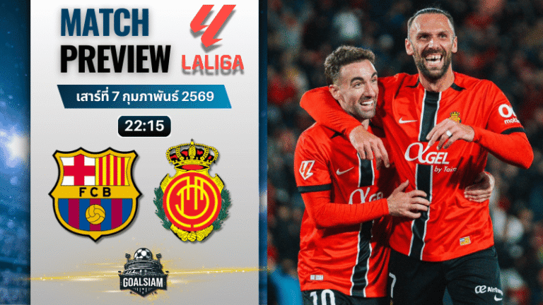 วิเคราะห์บอล ลาลีกา สเปน : บาร์เซโลน่า พบกับ มายอร์ก้า 7/2/69