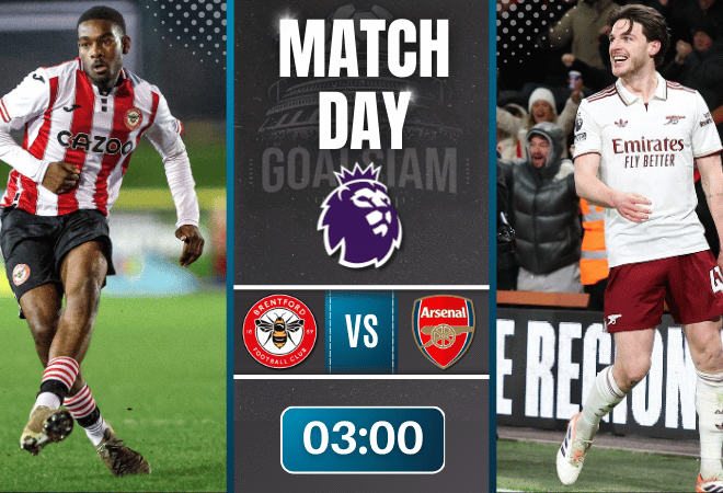 ดูบอลออนไลน์ พรีเมียร์ลีก อังกฤษ ถ่ายทอดสด เบรนท์ฟอร์ด พบกับ อาร์เซนอล 12/2/69