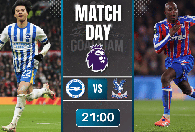 ดูบอลออนไลน์ พรีเมียร์ลีก อังกฤษ ถ่ายทอดสด ไบรท์ตัน พบกับ คริสตัล พาเลซ 8/2/69