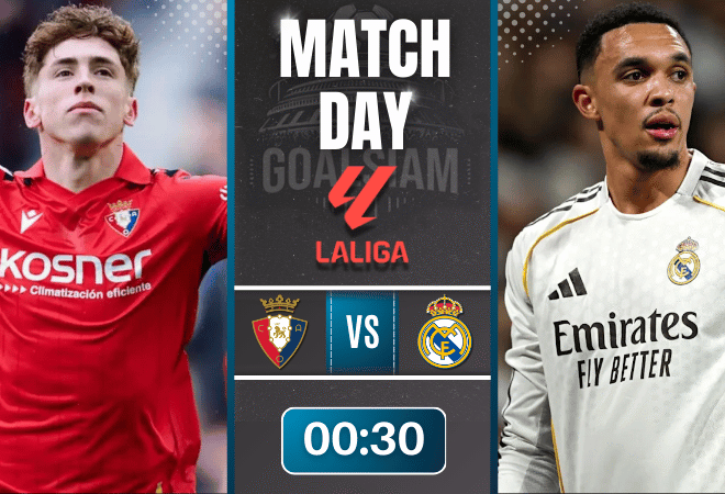 ดูบอลออนไลน์ ลาลีกา สเปน ถ่ายทอดสด โอซาซูน่า พบกับ เรอัล มาดริด 21/2/69