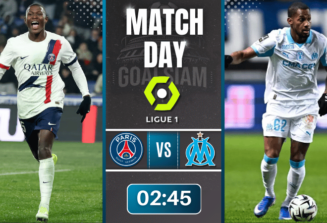 ดูบอลออนไลน์ ลีกเอิง ฝรั่งเศส ถ่ายทอดสด เปแอสเช พบกับ โอลิมปิก มาร์กเซย 8/2/69