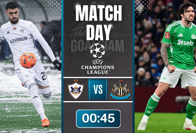 ดูบอลออนไลน์ ยูฟ่า แชมเปี้ยนส์ ลีก ถ่ายทอดสด การาบัค พบกับ นิวคาสเซิ่ล 18/2/69