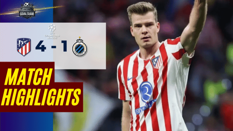 ไฮไลท์บอลวันนี้ ยูฟ่า แชมเปี้ยนส์ ลีก 2025/26 แอตเลติโก้ มาดริด พบกับ คลับ บรูช 24/2/69