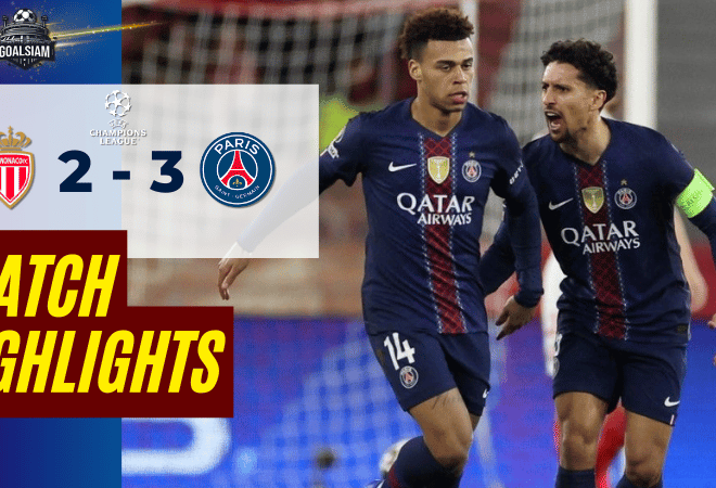 ไฮไลท์บอลวันนี้ ยูฟ่า แชมเปี้ยนส์ ลีก 2025/26 โมนาโก พบกับ เปแอสเช 17/2/69