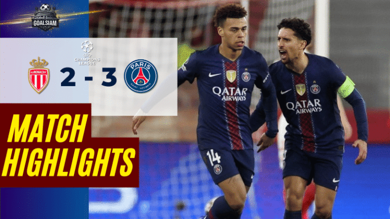 ไฮไลท์บอลวันนี้ ยูฟ่า แชมเปี้ยนส์ ลีก 2025/26 โมนาโก พบกับ เปแอสเช 17/2/69