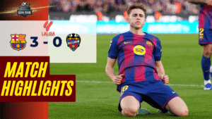 ไฮไลท์บอลวันนี้ ลาลีกา สเปน 2025/26 บาร์เซโลน่า พบกับ เลบันเต้ 22/2/69