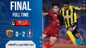 ผลบอลสด ไทยลีก: “อยุธยา 10 คนก็สู้…แต่บีจีไม่แจก!” กาแมนโหด-โดอิคม พา บีจี ปทุม ยูไนเต็ด บุกเชือด อยุธยา ยูไนเต็ด 0-2