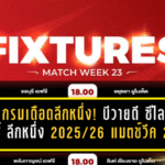 โปรแกรมเดือดลีกหนึ่ง! บีวายดี ซีไลออน ซิกส์ ลีกหนึ่ง 2025/26 แมตช์วีค 23 ระเบิดคิวเตะ 28 ก.พ.–1 มี.ค. 2026
