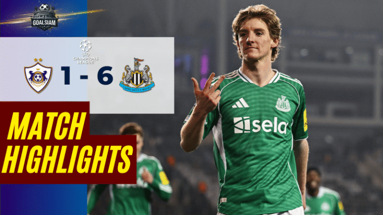 ไฮไลท์บอลวันนี้ ยูฟ่า แชมเปี้ยนส์ ลีก 2025/26 การาบัค พบกับ นิวคาสเซิ่ล 18/2/69