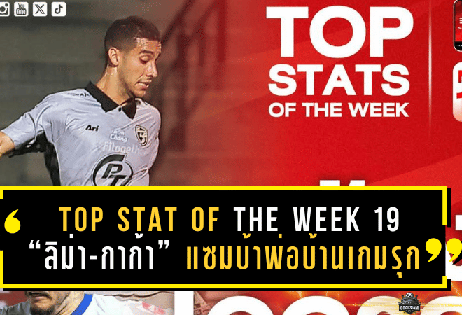 Top Stat of the Week สัปดาห์ที่ 19! “ลิม่า-กาก้า” แซมบ้าพ่อบ้านเกมรุก สร้างโอกาสมากสุด 5 ครั้งเท่ากัน แต่ผลลัพธ์ปลายทางคนละเรื่อง