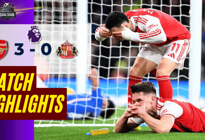 ไฮไลท์บอลวันนี้ พรีเมียร์ลีก อังกฤษ 2025/26 อาร์เซนอล พบกับ ซันเดอร์แลนด์ 7/2/69