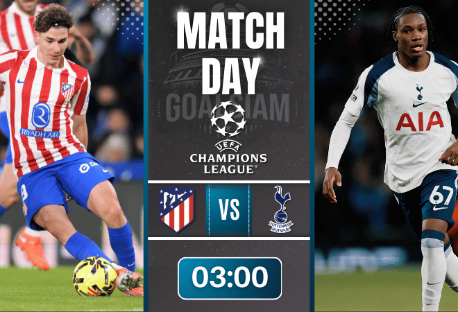 ดูบอลออนไลน์ ยูฟ่า แชมเปี้ยนส์ ลีก ถ่ายทอดสด แอตเลติโก้ มาดริด พบกับ สเปอร์ส 10/3/69