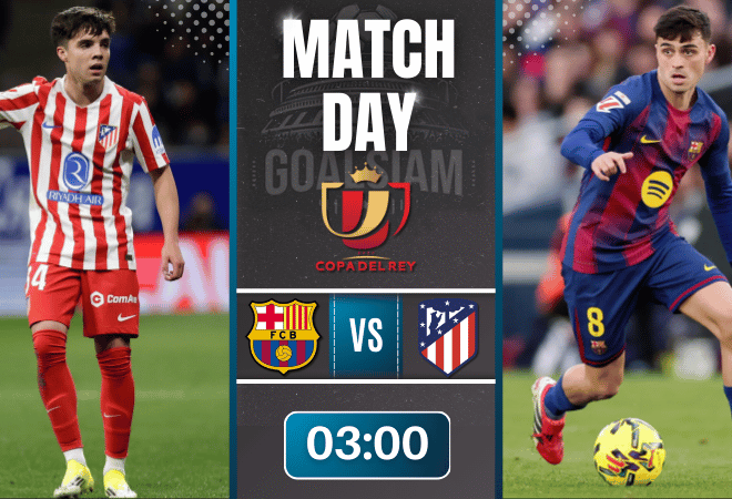ดูบอลออนไลน์ โกปา เดล เรย์ ถ่ายทอดสด บาร์เซโลน่า พบกับ แอตเลติโก้ มาดริด 3/3/69