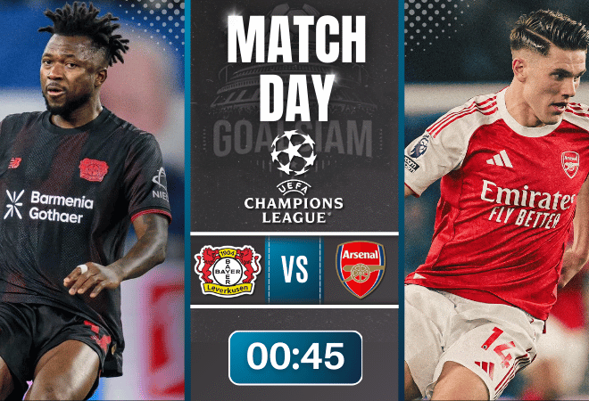 ดูบอลออนไลน์ ยูฟ่า แชมเปี้ยนส์ ลีก ถ่ายทอดสด ไบเออร์ เลเวอร์คูเซ่น พบกับ อาร์เซนอล 11/3/69