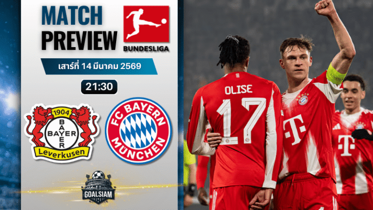 วิเคราะห์บอล ไบเออร์ เลเวอร์คูเซ่น พบ บาเยิร์น มิวนิค | บุนเดสลีกา พร้อมอัปเดตผลบอลสด