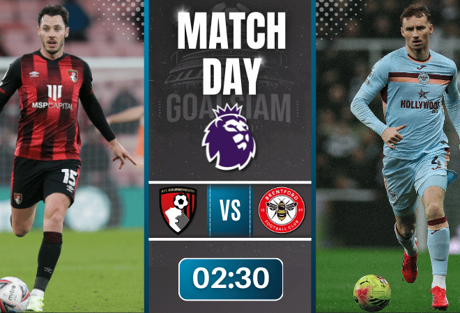 ดูบอลออนไลน์ พรีเมียร์ลีก อังกฤษ ถ่ายทอดสด บอร์นมัธ พบกับ เบรนท์ฟอร์ด 3/3/69