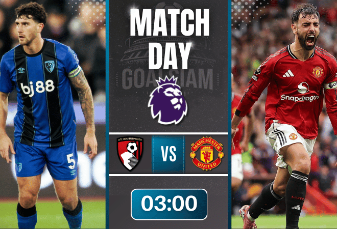 ดูบอลออนไลน์ พรีเมียร์ลีก อังกฤษ ถ่ายทอดสด บอร์นมัธ พบ แมนยูไนเต็ด 20/3/69