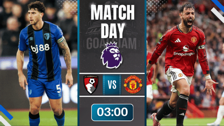 ดูบอลออนไลน์ พรีเมียร์ลีก อังกฤษ ถ่ายทอดสด บอร์นมัธ พบ แมนยูไนเต็ด 20/3/69