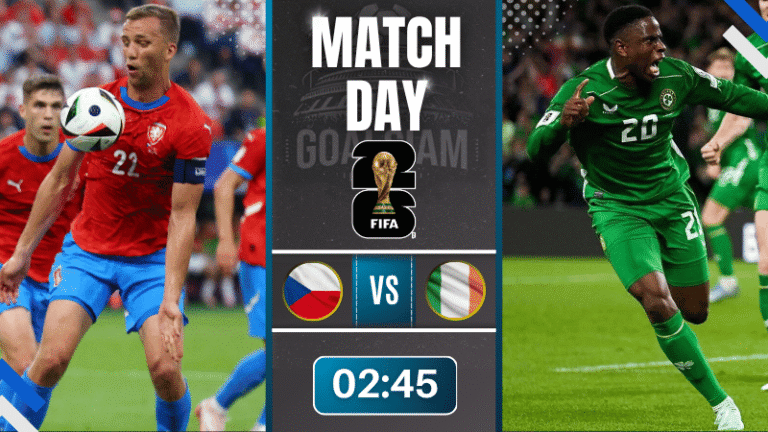 ดูบอลออนไลน์ ฟุตบอลโลก 2026 รอบคัดเลือก โซนยุโรป ถ่ายทอดสด สาธารณรัฐเช็ก พบ ไอร์แลนด์ 26/3/69