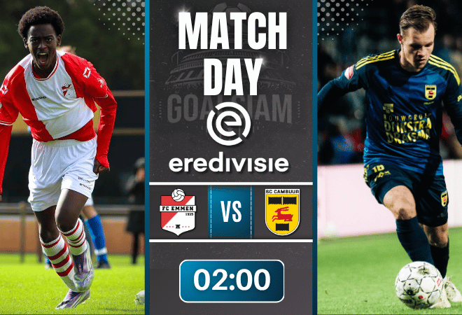 ดูบอลออนไลน์ ฮอลแลนด์ ดิวิชั่น 2 ถ่ายทอดสด เอ็มเมน พบ คัมบูร์ 24/3/69