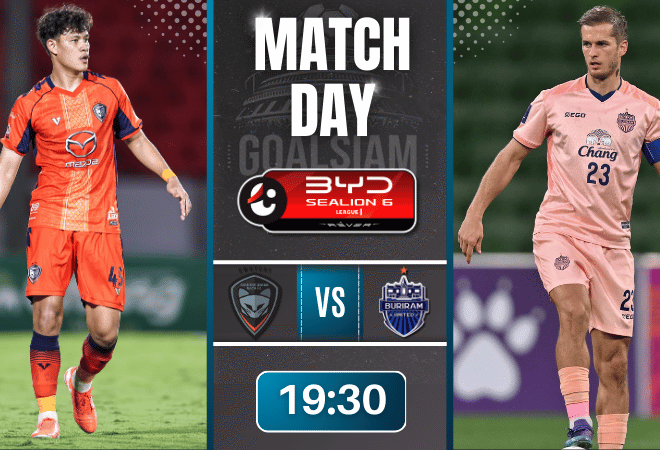 ดูบอลออนไลน์ BYD SEALION 6 ลีกหนึ่ง ถ่ายทอดสด นครราชสีมา เอฟซี พบกับ บุรีรัมย์ ยูไนเต็ด 7/3/69