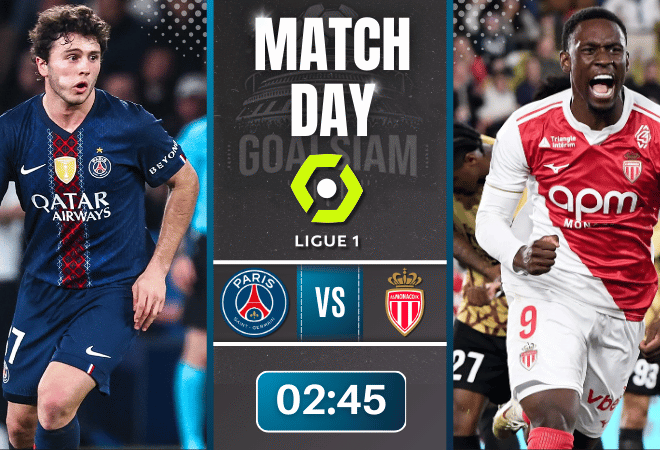 ดูบอลออนไลน์ ลีกเอิง ฝรั่งเศส ถ่ายทอดสด เปแอสเช พบกับ โมนาโก 6/3/69