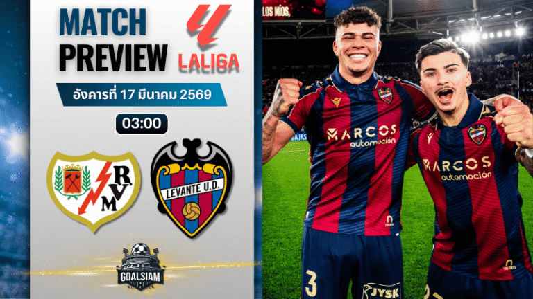 วิเคราะห์บอล ราโย บาเยกาโน่ พบ เลบันเต้ | ลาลีกา สเปน พร้อมอัปเดตผลบอลสด