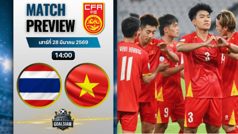 วิเคราะห์บอล ทีมชาติไทย ยู-23 พบ เวียดนาม ยู-23 | ฟุตบอลสี่เส้า CFA Team China พร้อมอัปเดตผลบอลสด