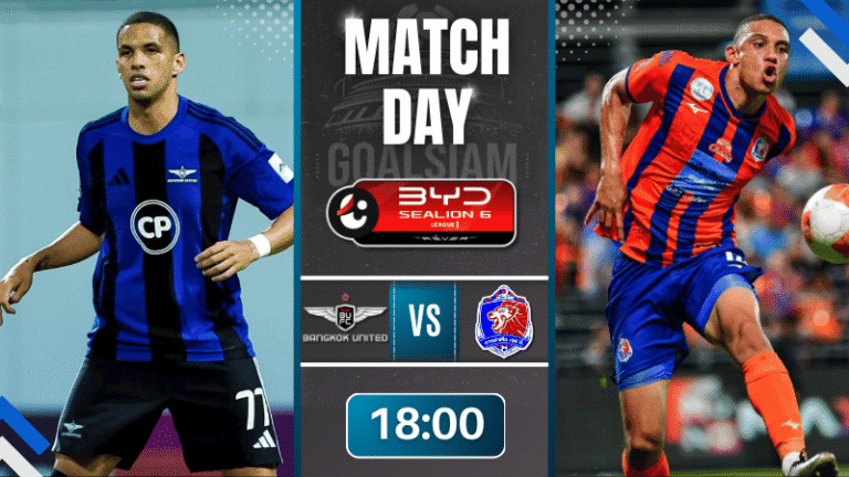 ดูบอลออนไลน์ BYD SEALION 6 ลีกหนึ่ง ถ่ายทอดสด ทรู แบงค็อก ยูไนเต็ด พบ การท่าเรือ เอฟซี 15/3/69