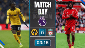 ดูบอลออนไลน์ พรีเมียร์ลีก อังกฤษ ถ่ายทอดสด วูล์ฟแฮมป์ตัน พบกับ ลิเวอร์พูล 3/3/69