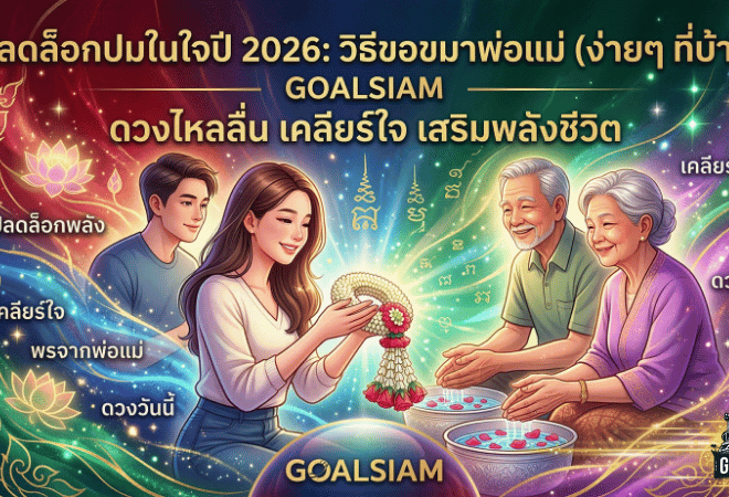 ปลดล็อกปมในใจแบบคนยุคใหม่ เปิดวิธีขอขมาพ่อแม่ปี 2026 กับ GOALSIAM ทำแล้วใจเบา ดวงวันนี้ไหลลื่นขึ้น