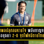 วสพลปลุกลมหายใจม้าเหล็ก! พลังกาญจน์บุกเชือดอยุธยา 2-0 จุดไฟหนีตายไทยลีก 1 ให้ลุกโชนอีกครั้ง