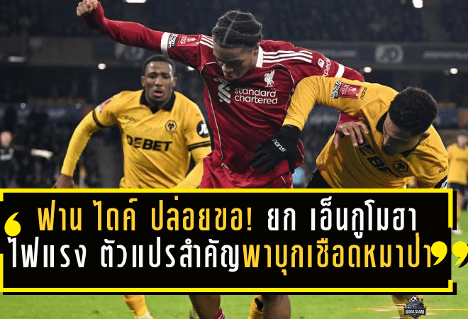 ฟาน ไดค์ ปล่อยของ! ยก “เอ็นกูโมฮา” ดาวรุ่งไฟแรง ตัวแปรสำคัญพา “หงส์แดง” บุกเชือดหมาป่า ลิ่วรอบลึกเอฟเอคัพ