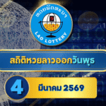 สถิติหวยลาวออกวันพุธ หวยลาว4/3/69 หวยลาวย้อนหลัง หวยลาววันนี้ 4 มีนาคม 2569