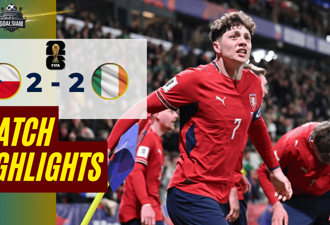 ไฮไลท์บอลวันนี้ ฟุตบอลโลก 2026 รอบคัดเลือก โซนยุโรป สาธารณรัฐเช็ก พบ ไอร์แลนด์ 26/3/69