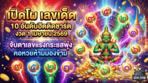 GOALSIAM เปิดโผ เลขเด็ด 10 อันดับฮิตติดชาร์ต งวด 1 เมษายน 2569 จับตาเลขแรงกระแสพุ่ง คอหวยห้ามมองข้าม