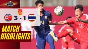 ไฮไลท์บอลวันนี้ ฟุตบอลสี่เส้า CFA Team China ถ่ายทอดสด เกาหลีเหนือ ยู-23 พบ ทีมชาติไทย ยู-23 31/3/69